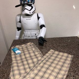 Camel Plaid Ankle Golf Pants NWT